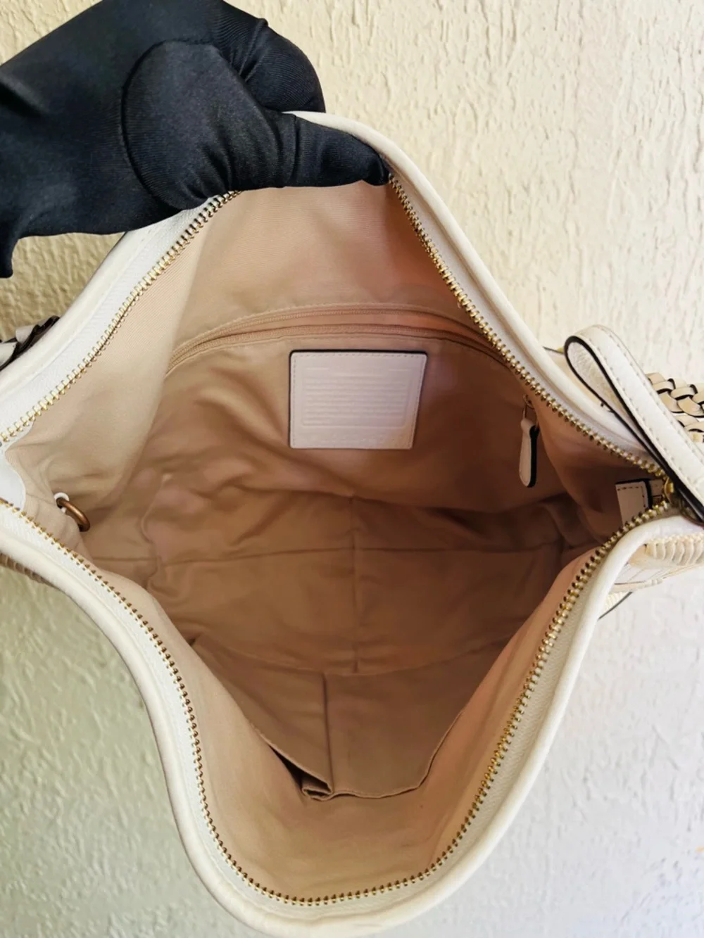 Coach Vintage Soho Angora Straw & Braided Leather Hobo Shoulder Bag - Picture 6 of 8